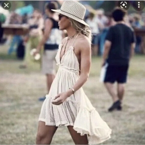 Free People Mini Dress - Boho Light Pink - Picture 2 of 6